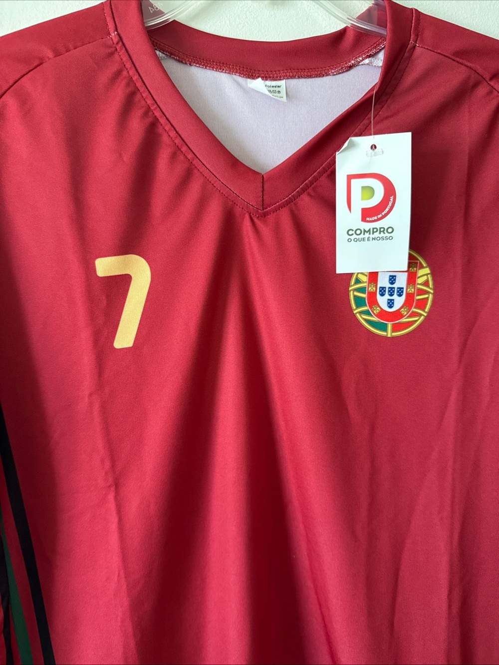 Men’s Vintage Portugal Cristiano Ronaldo #7 Soccer Jersey Sz S - NWT RARE - Picture 2 of 5